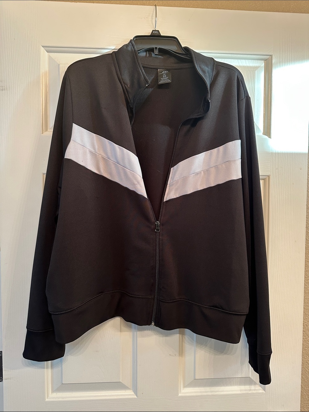 Pro Player Black Bomber Jacket with White Chevron Panels